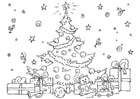 Coloring page Christmas tree