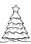 Coloring page Christmas tree