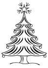 Coloring page Christmas tree