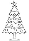 Coloring page Christmas tree