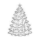 Coloring page christmas tree