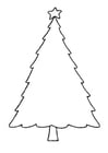 Coloring page Christmas tree