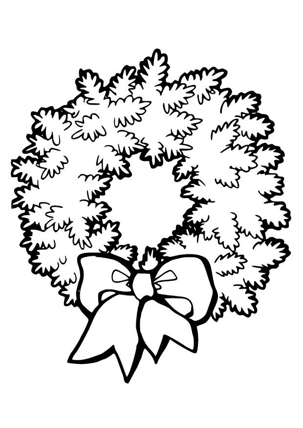 Coloring page christmas wreath