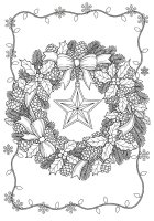 Christmas wreath with lights