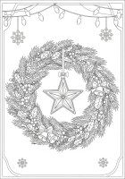 Christmas wreath with star