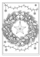 Christmas wreath with star