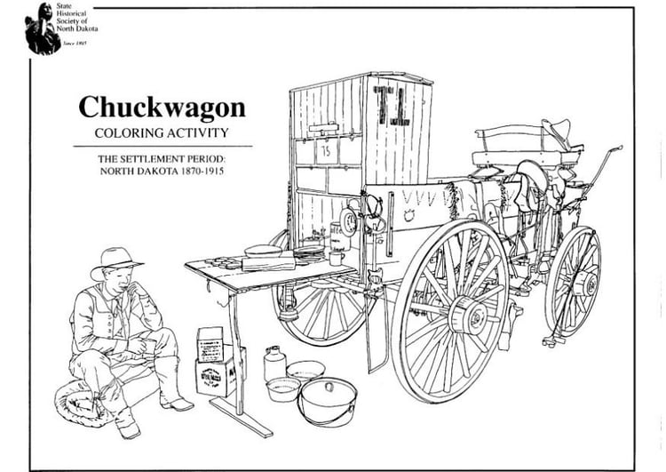 Coloring page chuckwagon