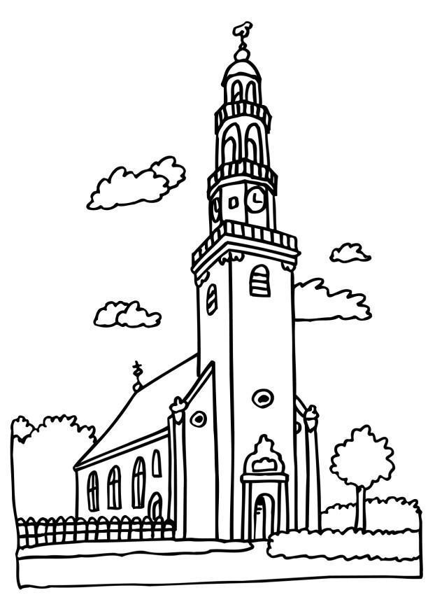 Coloring page church