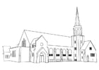 Coloring page church