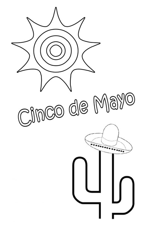 Coloring page Cinco de mayo