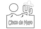 Coloring page Cinco de mayo