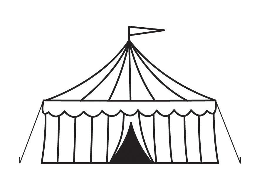 Coloring page circus tent