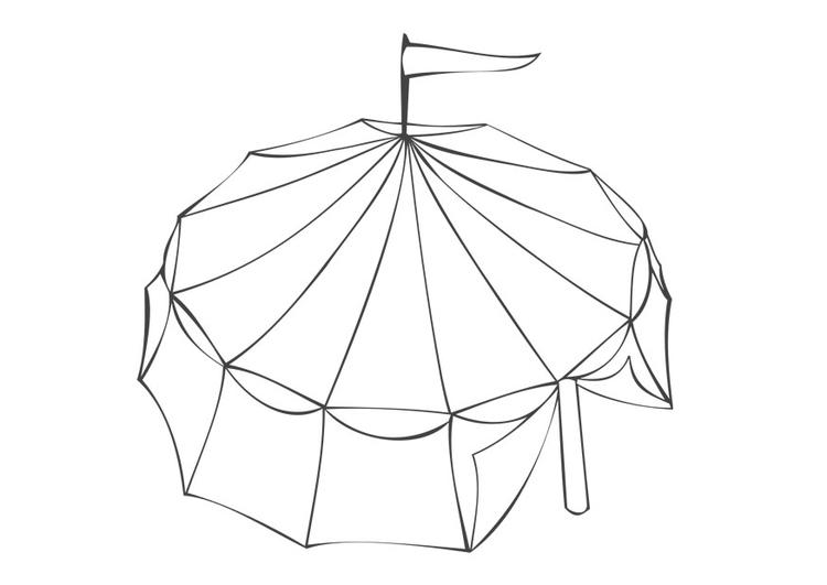 Coloring page circus tent