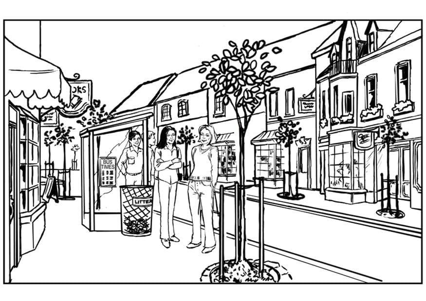 Coloring page city