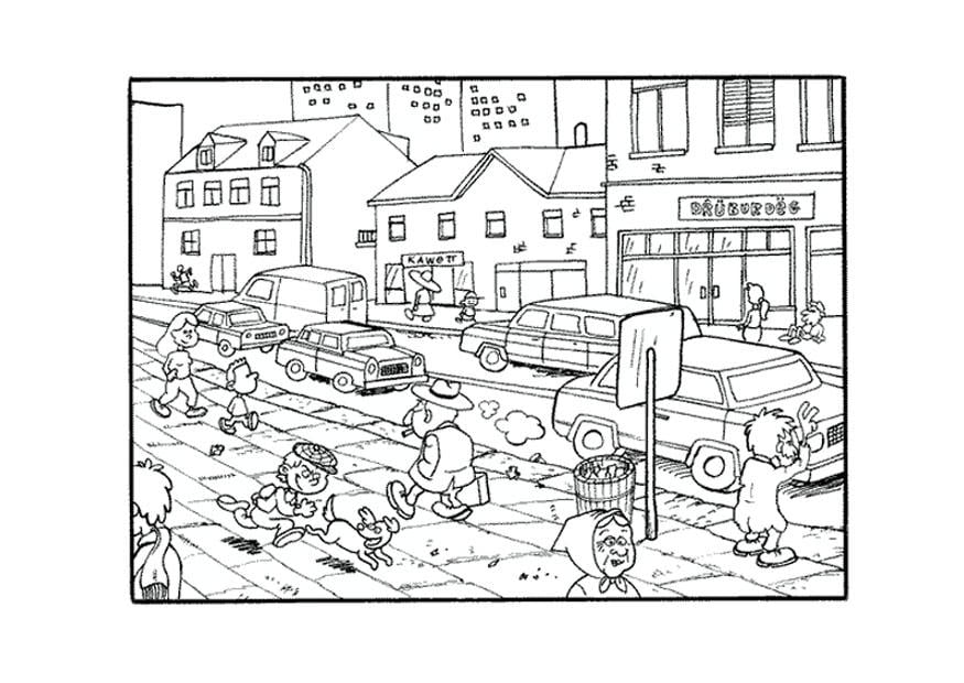 Coloring page city