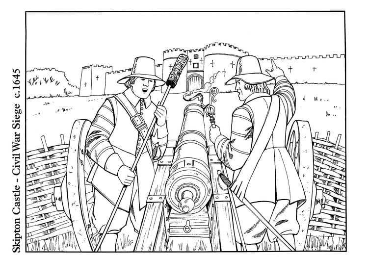 Coloring page Civil War Siege