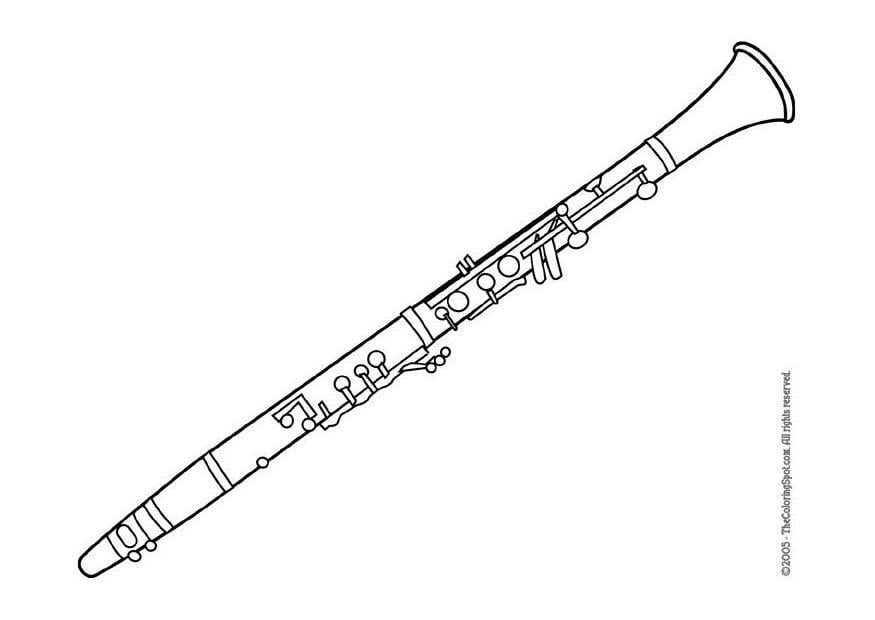 Coloring page clarinet