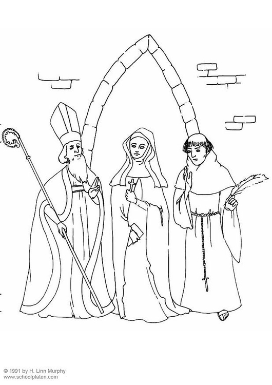 Coloring page clergy