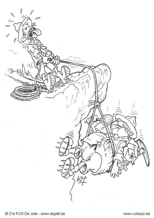 Coloring page climbing