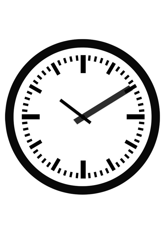 Coloring page clock