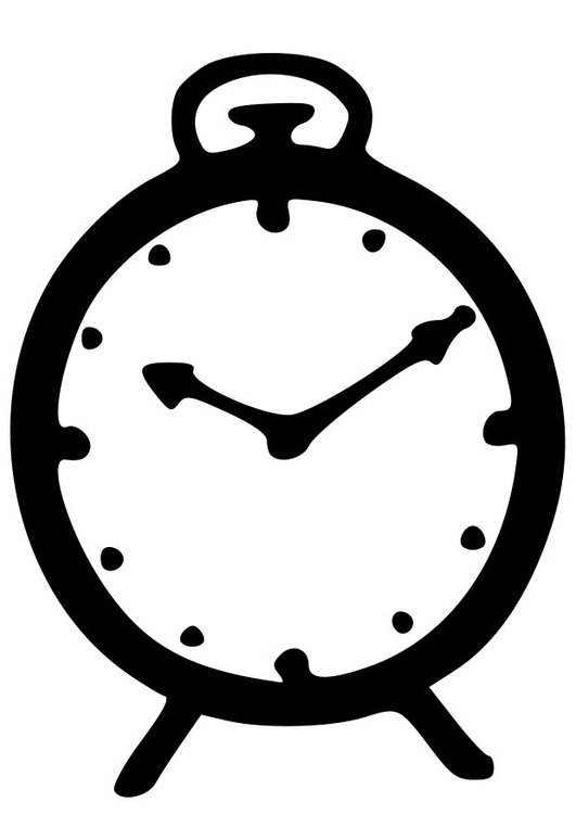 Coloring page clock