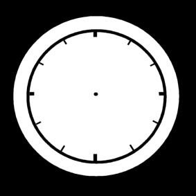 Coloring page clock is empty