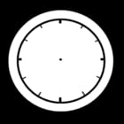 Coloring page clock is empty