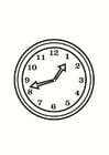 Coloring page clock