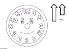 Coloring page clock