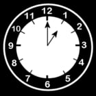 Coloring page clock says one o'clock