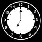 Coloring page clock says seven o'clock