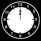 Coloring pages clock says twelve o'clock