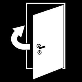 Coloring page close the door