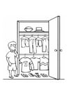 Coloring page closet