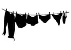 Coloring page clothesline