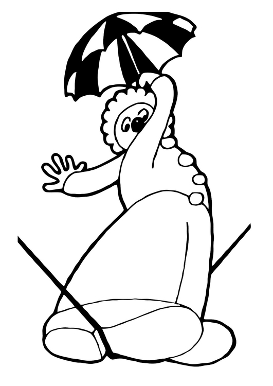 Coloring page clown