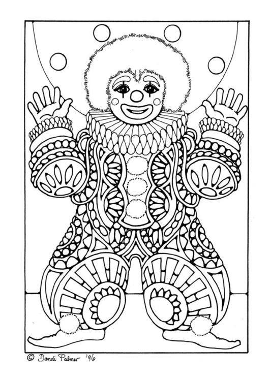 Coloring page clown