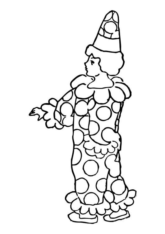 Coloring page Clown