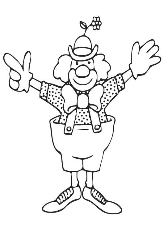 Coloring page clown