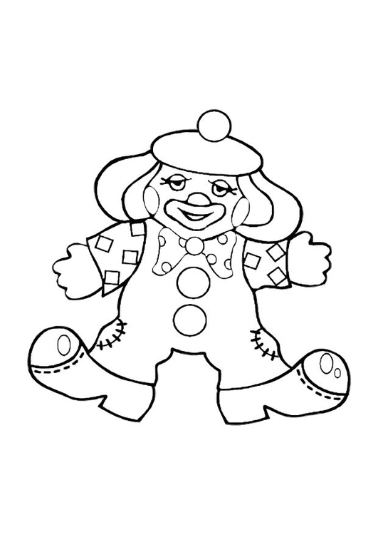 Coloring page clown