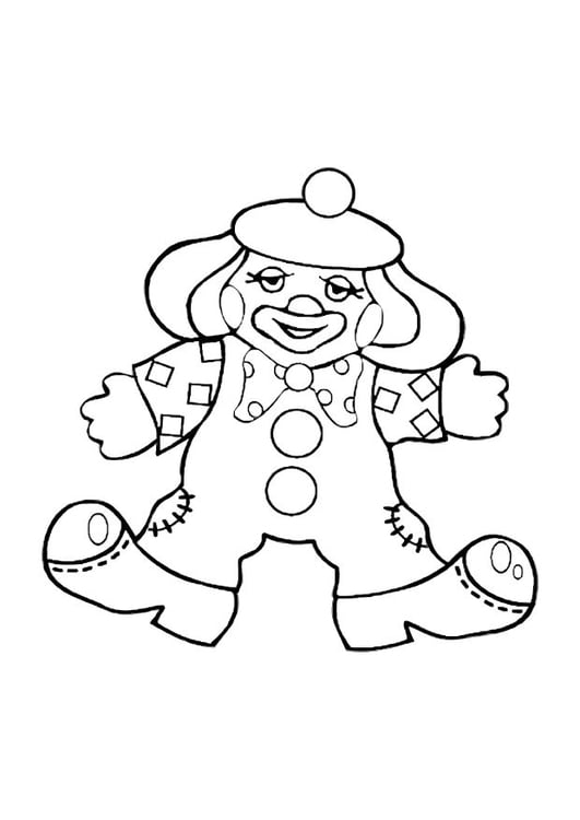 Coloring page clown