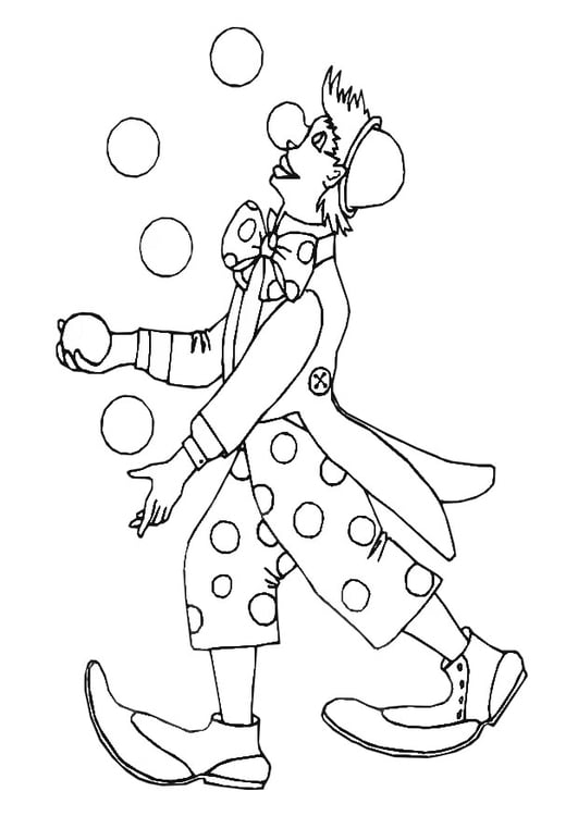 Coloring page clown