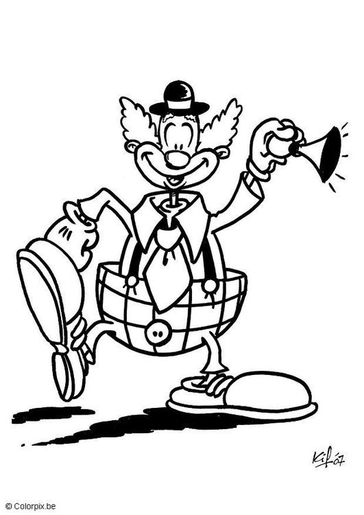 Coloring page clown