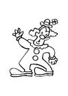 Coloring page clown