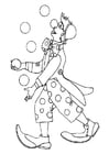 Coloring page clown