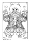 Coloring page clown