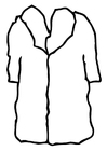 Coloring page coat - fur coat