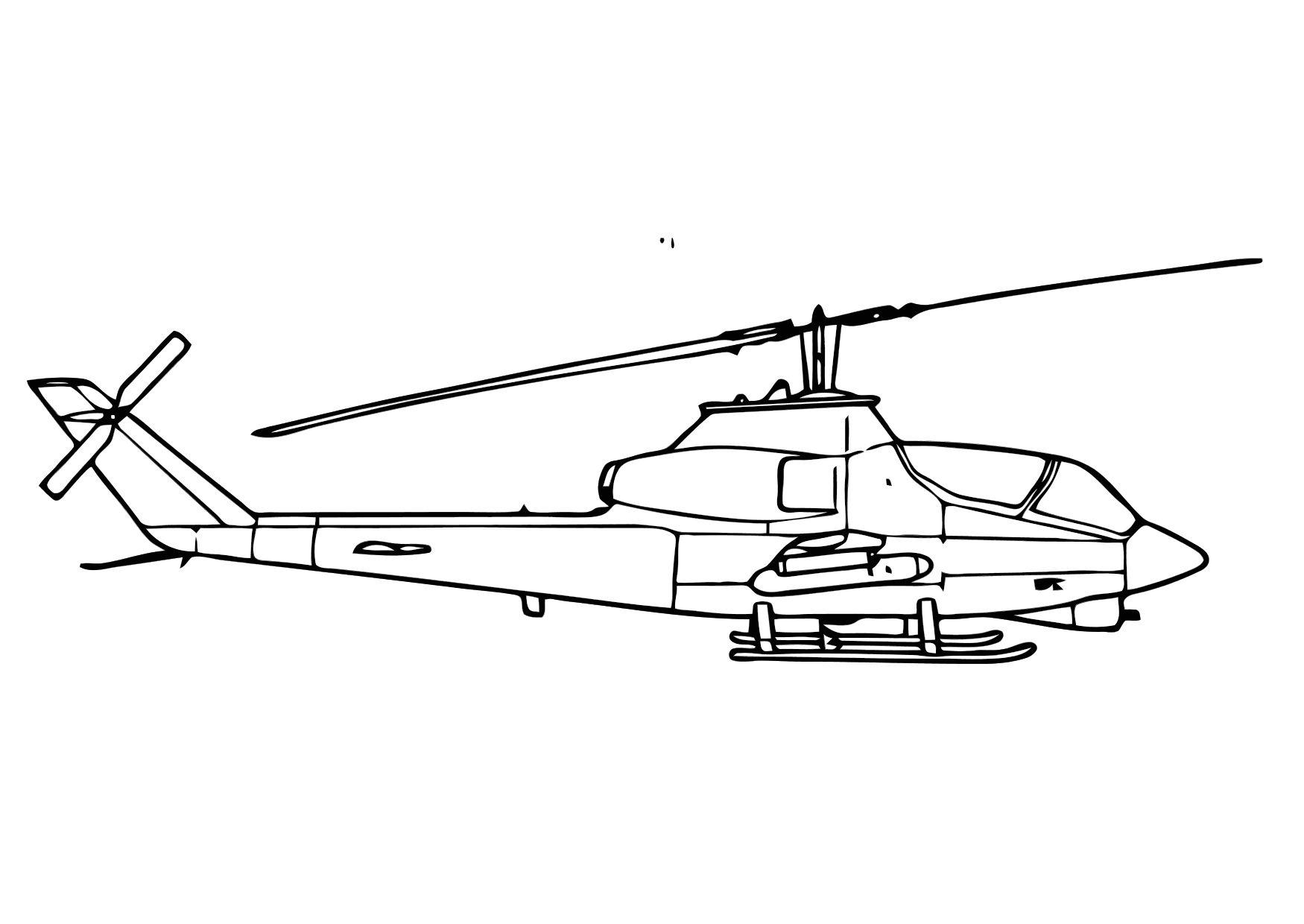 Coloring page cobra helicopter