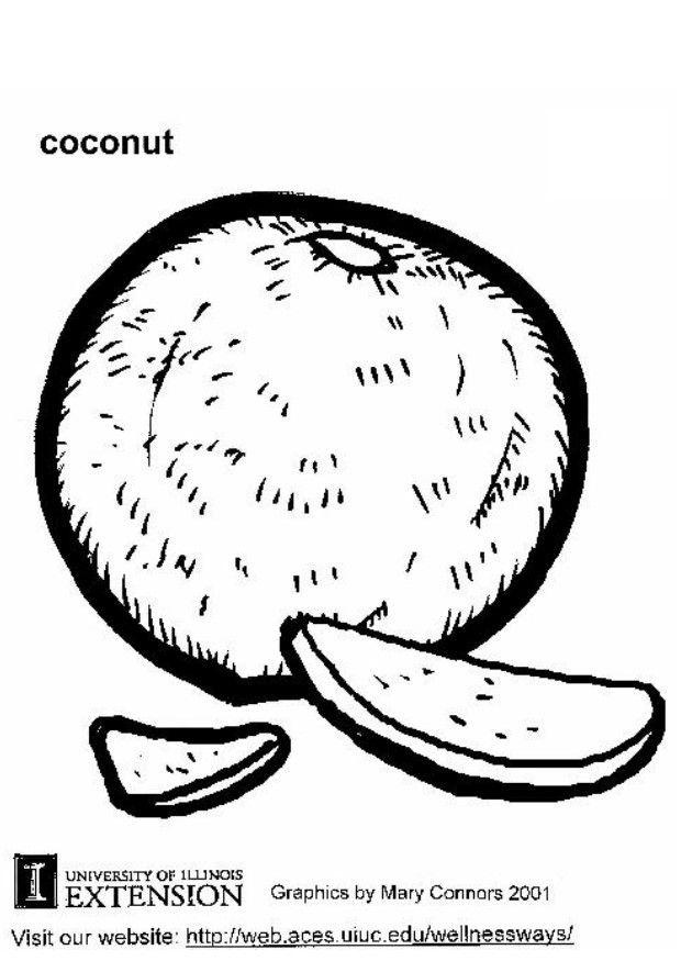Coloring page coconut