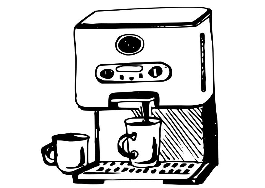Coloring page coffee maker